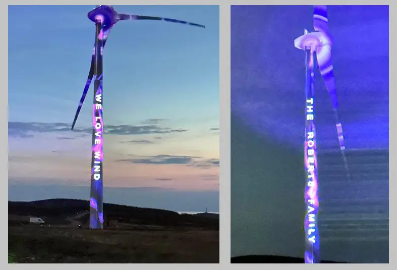 Ripple Wind Farm projections Scotland.