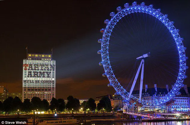 The Tartan Army Projection around London | Mail online