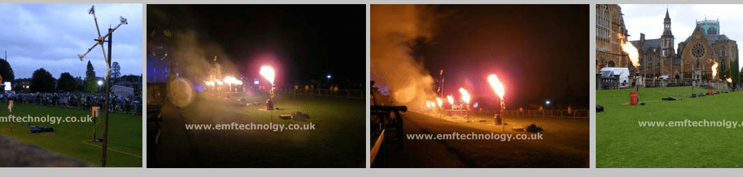 Flame effects for Clifton Proms, Bristol