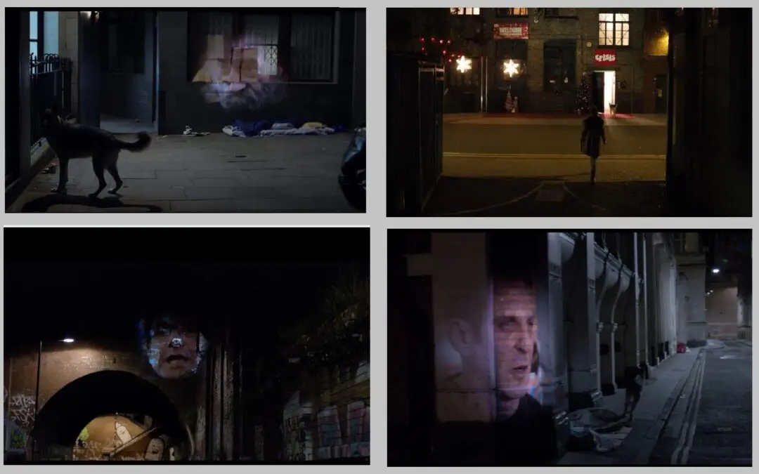Crisis at Christmas video projections
