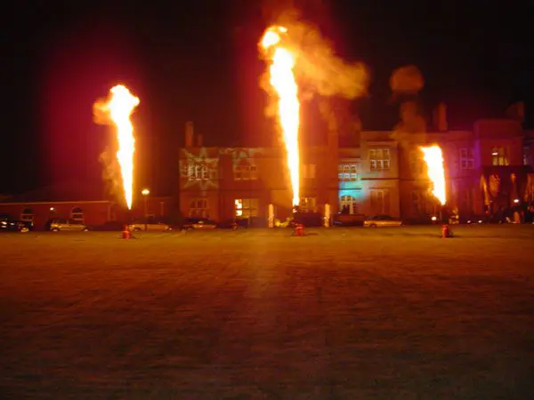 Vulcan flame effects Cranage Hall, Cheshire
