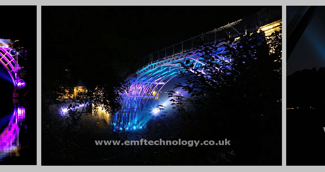 Ironbridge Gorge multi-coloured Searchlights