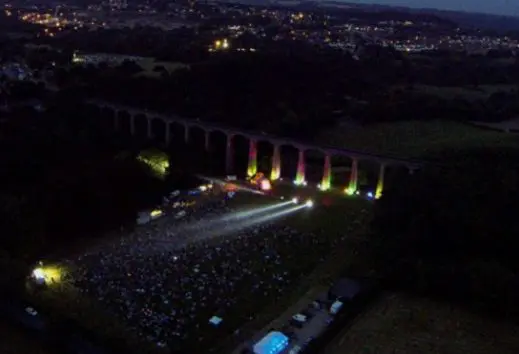 Pontfest 2013 – Pontcysyllte Aqueduct Spectacular with Searchlights & Flames