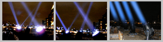 Searchlights for Thames Festival!