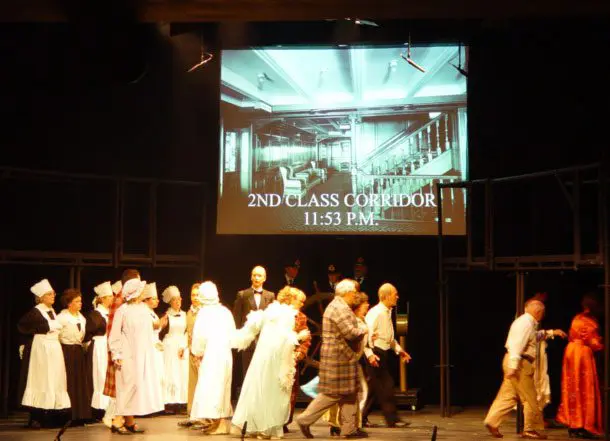 Video Projection for Theatre production of Titanic – A New Musical, Queen's Theatre, Barnstaple