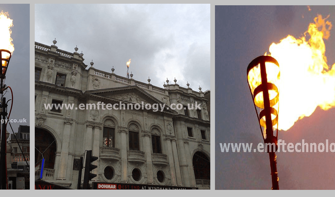 Flame Torch for The Wyndham Theatre