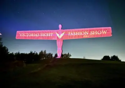 Angel of the North projections for Victoria Secret