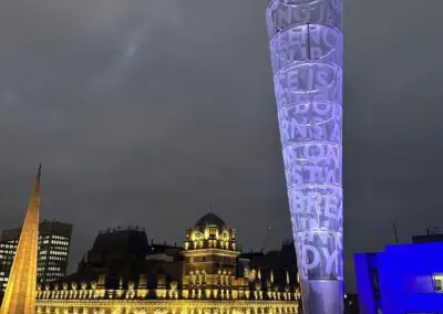 BREATHE SCULPTURE SEARCHLIGHT BBC LONDON