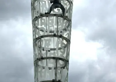 Breathe Sculpture Searchlight cleaning