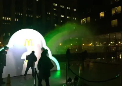 Chicago St Patrick's Day Waterscreen installation