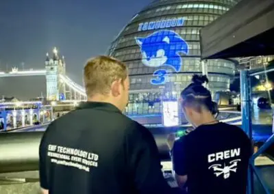 City Hall London projections Sonic Hedgehog 3