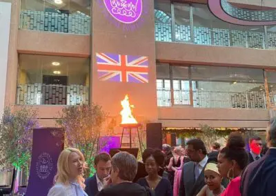Flame effect for Coutts Bank Jubilee celebrations