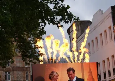 Godzilla Premier London bespoke flame effects