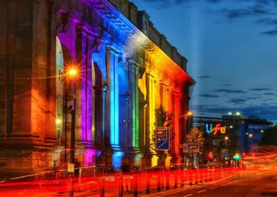 Lighting Installation Gay Pride Newcastle Railway Station