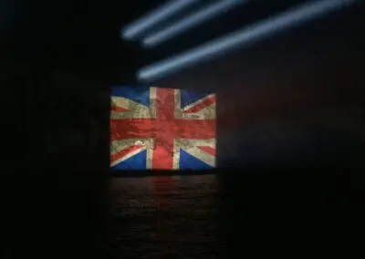 Search light show White Cliffs of Dover