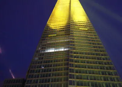 The Shard, London searchlight uplighting