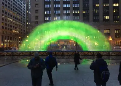 Waterscreen event for St Patrick's Day Chicago