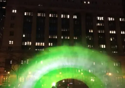 Waterscreen installation for Chicago's St Patrick's Day celebrations