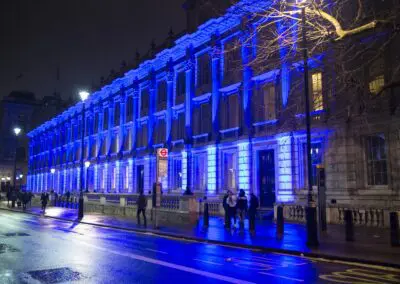 Whitehall, London Lighting installations for Brexit