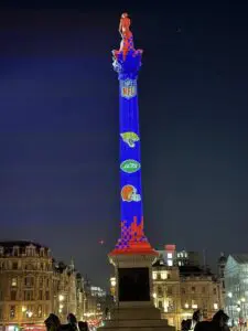 NFU building projection Nelson Column
