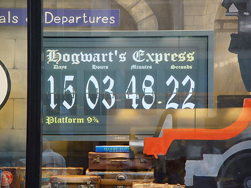 countdown clock to Harry Potter book release
