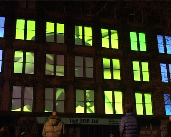 Glasgow Festival of Light Video Building Projection