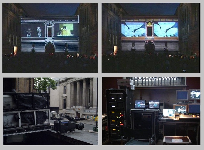 Large Outdoor Video Projection, V&A Museum, London