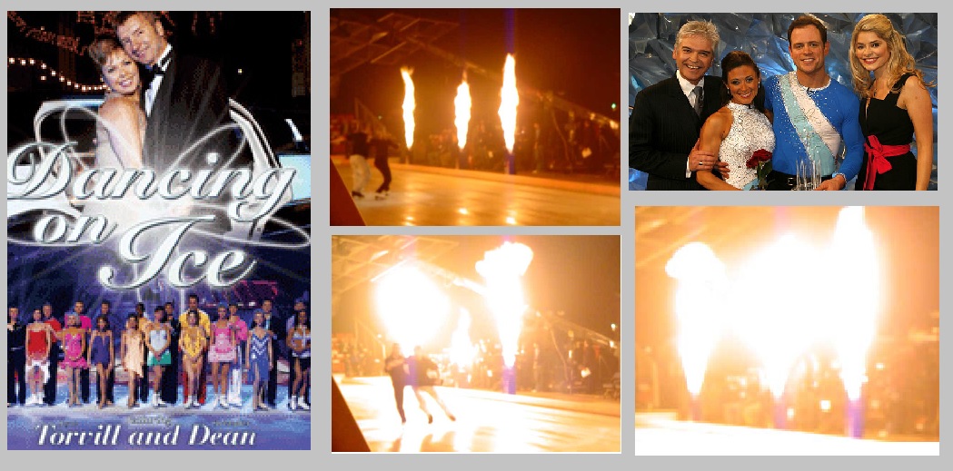 Stage Flame effects for ITV's Dancing on Ice Final EMF Technology