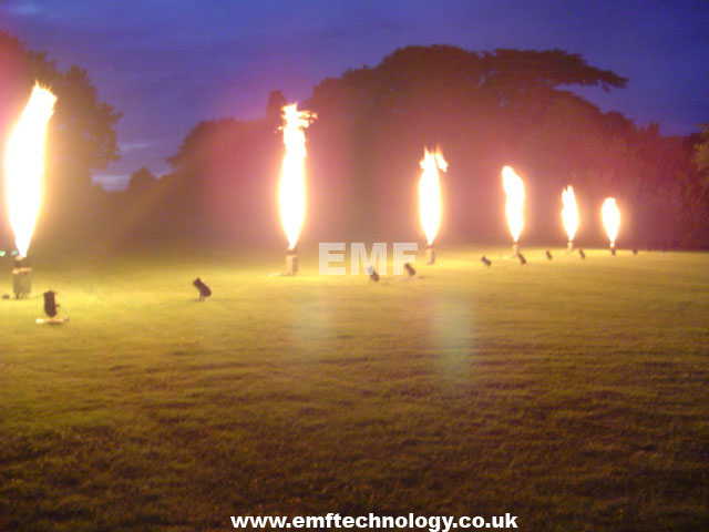 Vulcan Flame effect show Warwick Castle