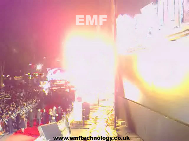 Flame effects, Leicester Square Premiere