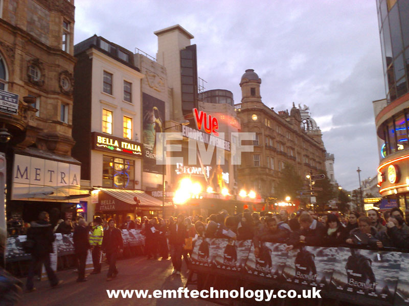 Flame effects, Leicester Square Premiere