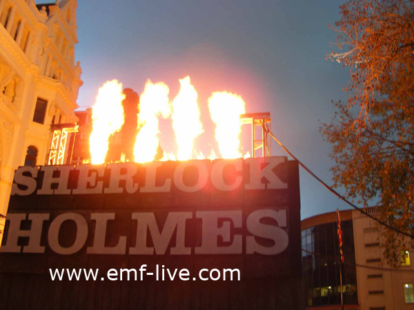 Sherlock Holmes London Premiere Flame effects