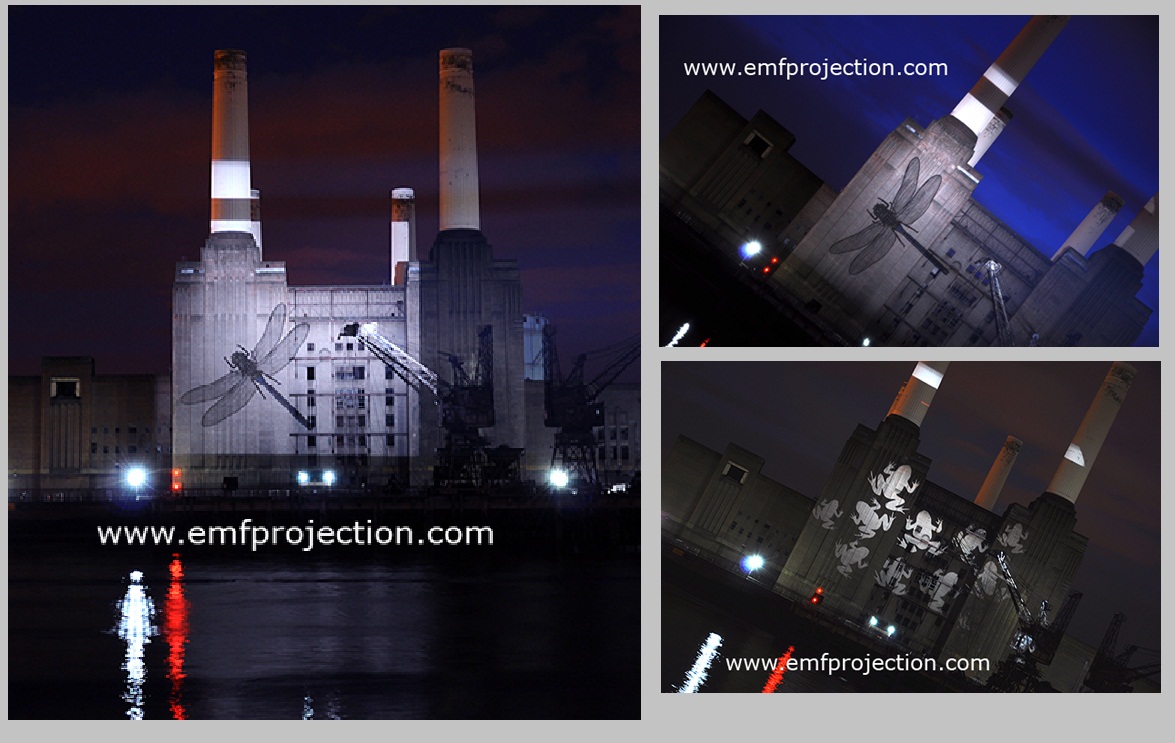 Battersea Power Station Projection for National History Museum exhibition launch