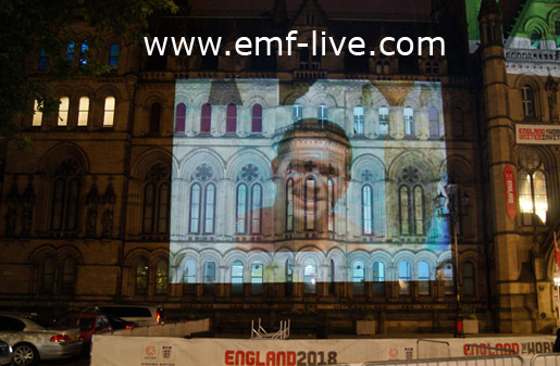 Building projections Manchester Town Hall