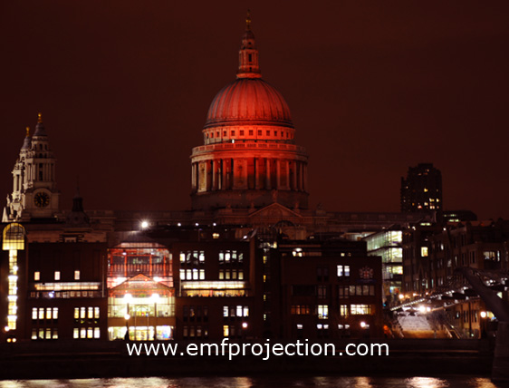 Massive outdoor projection turns St Paul's red for World Aids Day