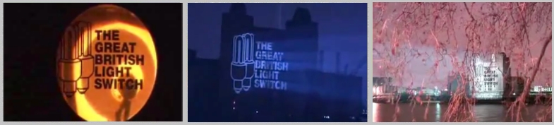 Great British Light Switch mobile projection campaign in London