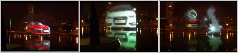 Water Screen in Valencia Spain for car manufacturer Audi 