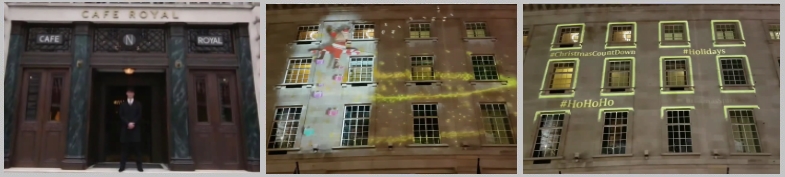 3D Projection Mapping onto Cafe Royal London for Christmas