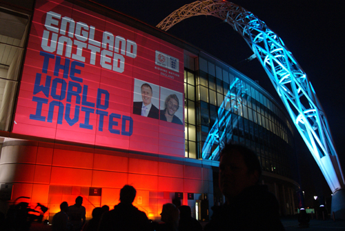 Wembley Stadium Outdoor Building Projection