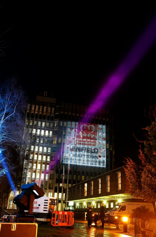 Building Projection for Heart Foundation & Enfield Council