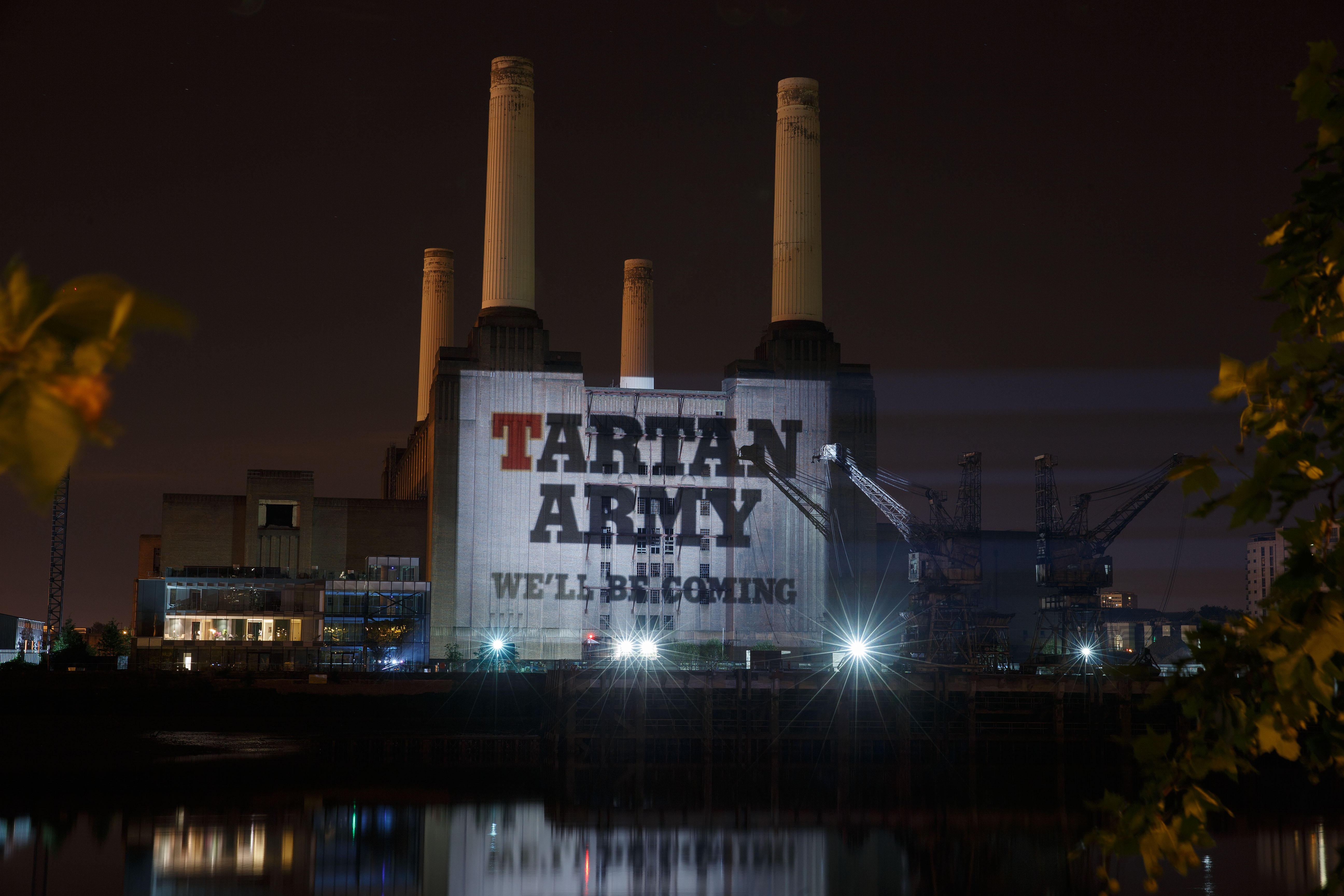 TARTAN ARMY PROJECTIONS BATTERSEA POWER STATION