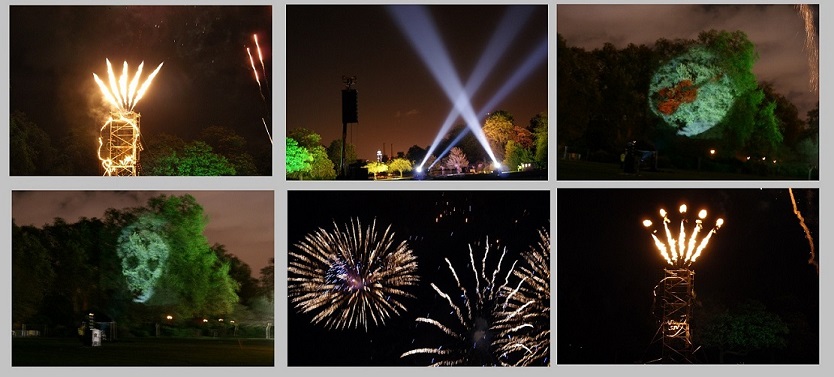 BATTERSEA FIREWORKS WITH PROJECTIONS, FLAMES AND SEARCHLIGHTS