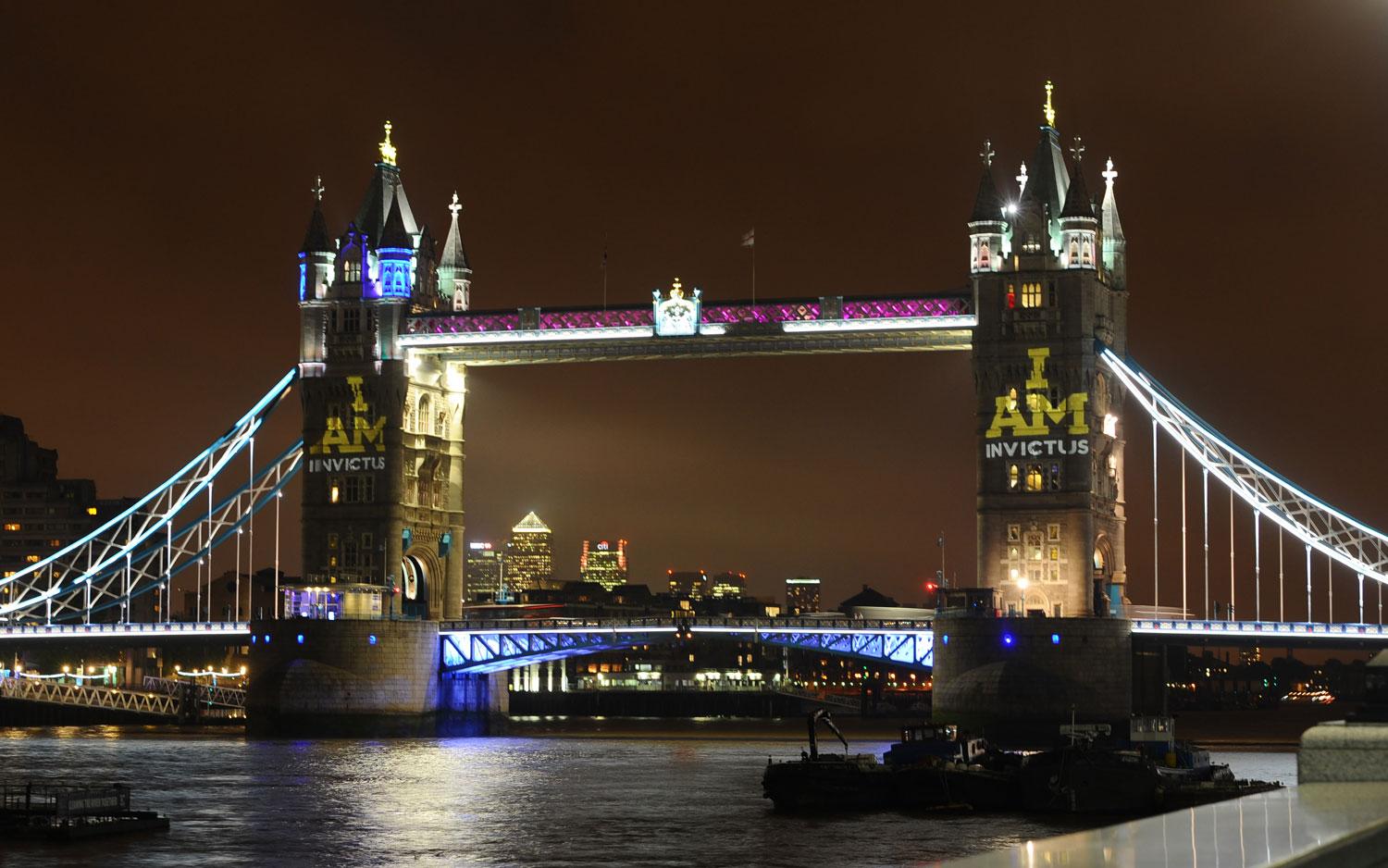 Projection onto Tower Bridge for Invictus Games