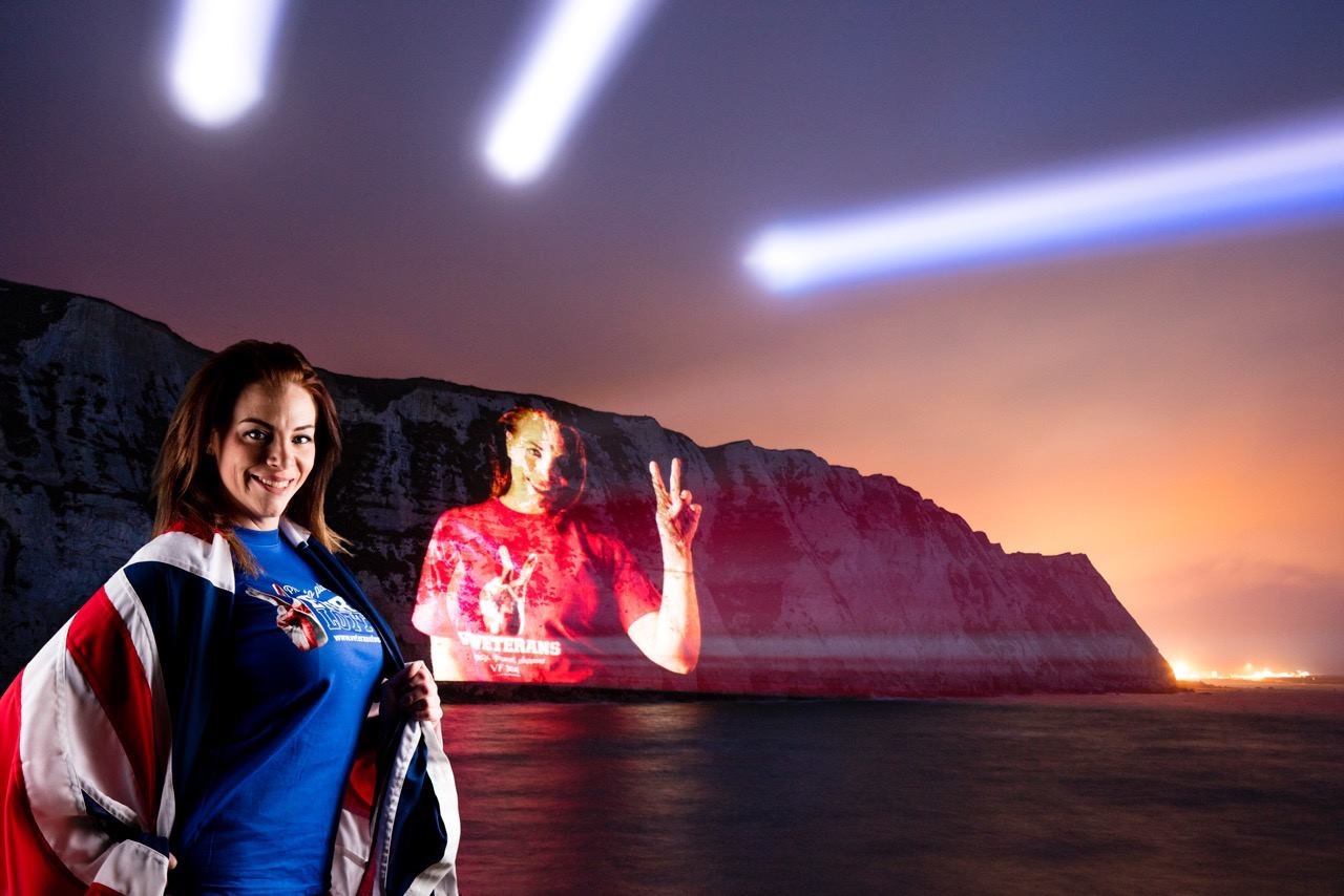 Projection and Searchlights on the White Cliffs of Dover