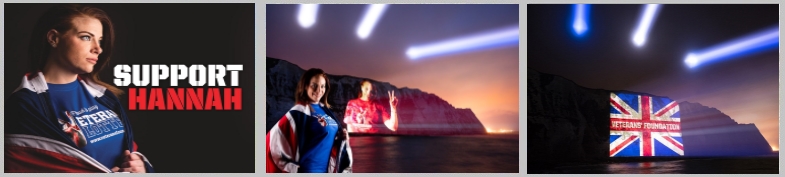 Projection Mapping onto  White Cliffs of Dover to mark 100th anniversary of the Somme