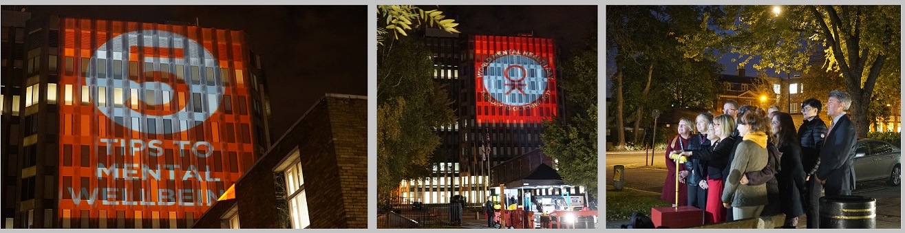 World Mental Day Enfield building projections