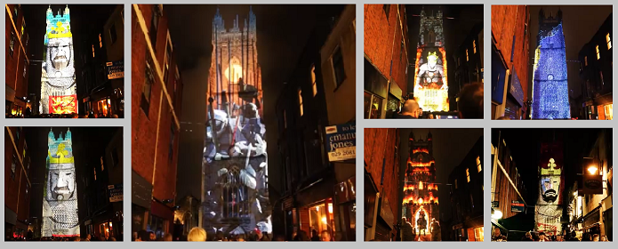 Cardiff projection of Hungarian Poem - The Bards of Wales